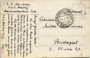 1916 SMS HABSBURG az Osztrák-Magyar Haditengerészet Habsburg-osztályú pre-dreadnought csatahajó / K....