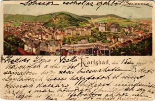 1899 (Vorläufer) Karlovy Vary, Karlsbad; litho (EB)