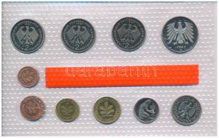 NSZK 1987G 1pf-5M (10xklf) forgalmi sor fólia tokban, ragasztás részben elengedett T:UNC 
GFR 1987G...