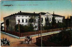 Sambir, Szambir, Sambor; C. k. gimnazyum im. Arc. Elzbiety / grammar school, automobile montage (EB)