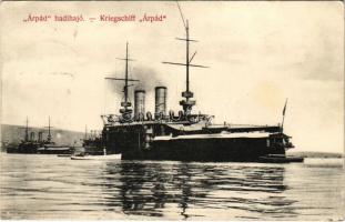 1907 SMS ÁRPÁD az Osztrák-Magyar Haditengerészet Habsburg-osztályú csatahajója. Divald Károly Budapest 1530-1907. / K.u.k. Kriegsmarine / Austro-Hungarian Navy Habsburg-class pre-dreadnought battleship