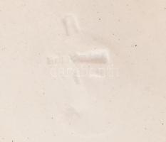 Hollóházi kékvirágos tányér. cca 19. sz második fele, jelzett, kopással, kis repedésvonallal, d: 22 ...