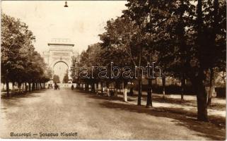 1931 Bucharest, Bukarest, Bucuresti, Bucuresci; Soseaua Kiseleff / street view (fl)