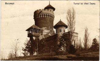 1931 Bucharest, Bukarest, Bucuresti, Bucuresci; Turnul lui Vlad Tepes / castle, tower (fa)