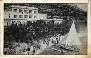 1929 Split, Spalato; Pension Siller / hotel, beach (EB)