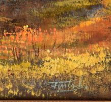 Finta László (1944-): Erdő. Olaj, vászon. Jelezve jobbra lent Dekoratív fakeretben, 60x90 cm. KIZÁRÓ...