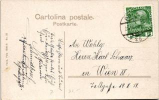 1909 SMS BABENBERG osztrák-magyar haditengerészet Habsburg-osztályú pre-dreadnought csatahajó este /...