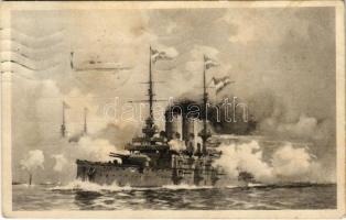 1912 SMS BABENBERG osztrák-magyar haditengerészet Habsburg-osztályú pre-dreadnought csatahajó / K.u.K. Kriegsmarine / Austro-Hungarian Navy, SMS Babenberg pre-dreadnought battleship. F. W. Schrinner Pola 1911. s: Ramberg