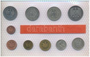 NSZK 1982F 1pf-5M (10xklf) forgalmi sor fólia tokban T:UNC 
GFR 1982F 1 Pfennig - 5 Mark (10xdiff) ...