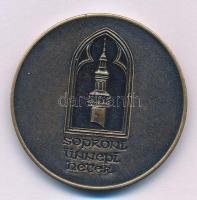 1987. "Soproni Ünnepi Hetek / Sörfesztivál Sopron" kétoldalas bronz emlékérem (42,5mm) T:AU