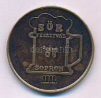 1987. "Soproni Ünnepi Hetek / Sörfesztivál Sopron" kétoldalas bronz emlékérem (42,5mm) T:A...