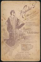 cca 1910 Sapkás (zsidó?) férfi fotója, kabinetfotó Hegedűs fényképész és festő, Ellinger Ede cs. és ...