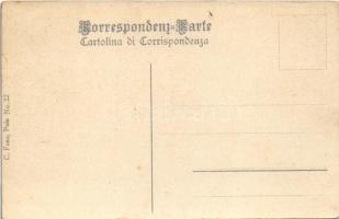 SMS Wien Osztrák-Magyar Haditengerészet Monarch-osztályú partvédő csatahajója este / K.u.k. Kriegsma...