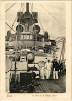 SMS WIEN Osztrák-Magyar Haditengerészet Monarch-osztályú partvédő csatahajója / K.u.k. Kriegsmarine An Bord S.M. Schiff Wien / Austro-Hungarian Navy SMS Wien coastal defense ship (fl)