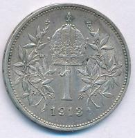Ausztria 1913. 1K Ag "Ferenc József" T:XF 
Austria 1913. 1 Corona Ag "Franz Joseph&q...