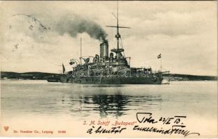 1903 SMS BUDAPEST Osztrák-Magyar Haditengerészet Monarch-osztályú partvédő páncélos / K.u.K. Kriegsmarine / Austro-Hungarian Navy coastal defence ship. Dr. Trenkler Co.