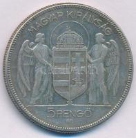 1930. 5P Ag "Horthy jobbra" T:F
Adamo P8.2