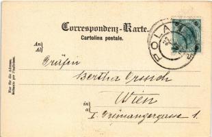 1904 SMS BUDAPEST Osztrák-Magyar Haditengerészet Monarch-osztályú partvédő páncélos / K.u.K. Kriegsm...