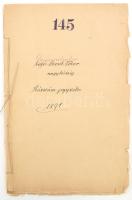 1891 Sajószentpéter nagyközség házszám jegyzéke. 24 oldal. a háztulajdonosok neveivel. Helytörténeti kuriózum.