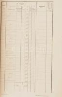 1891 Borsod megye, Sajószentpéter adóközség Kisfalud pusztával Birtokrészleti jegyzőkönyv a földtula...