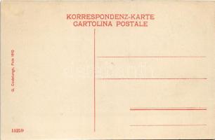 SMS BUDAPEST Osztrák-Magyar Haditengerészet Monarch-osztályú partvédő csatahajó matrózai zászlóval a...