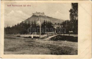 1916 Krasznahorkaváralja, Krásnohorské Podhradie; Gróf Andrássyak ősi vára. Ötvös Béla kiadása / Hrad Krásna Horka / castle (EK)