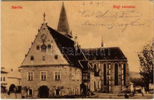 1911 Bártfa, Bardiov, Bardejov; Régi városháza. Horovitz M. Ch. kiadása / old town hall (EK)