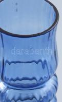 Finn kéküveg váza. Jelzés nélkül, hibátlan, m: 20,5 cm