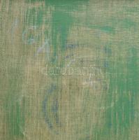 Kozma István (1937-2020): Bivalyok, 1963. Olaj, vászon, jelezve balra lent, hátoldalán a művész bély...