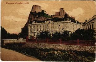 1917 Trencsén, Trencín; Erzsébet szálló, vár / Trenciansky hrad / hotel, castle (EB)