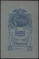 cca 1910 Rákospalota-Újfalu, Faragó fényképész műtermében készült, keményhátú, vintage fotó, ezüst z...