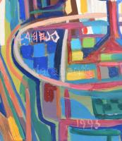 Kozma István (1937-2020): Nagybányai akt, 1996. Olaj, vászon, jelezve balra lent, hátoldalán a művés...