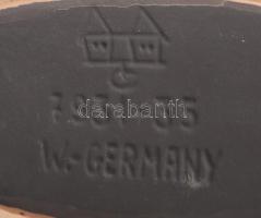 Retro német nagyváza. Ökörvérmázas, vaslánc díszítménnyel, jelzett, kis kopással, m: 35,5 cm