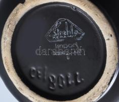 Strehla geometrikus mintázatú váza. Jelzett, kis kopással, m: 30,5 cm