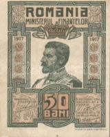 Románia/Pénzügyminisztérium 1917. 50B (2x) T:II