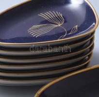 Weimar kobalt festésű pralinés készlet, jelzett, kis kopással, 24x19,5 cm