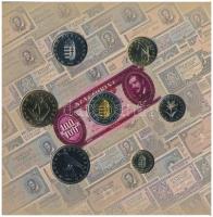 2002. 1Ft-100Ft (7xklf) + 100Ft "Kossuth" forgalmi sor szettben T:BU belső tok ragasztása ...