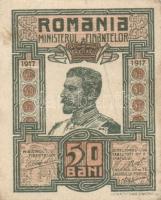Románia/Pénzügyminisztérium 1917. 50B (2x) T:II