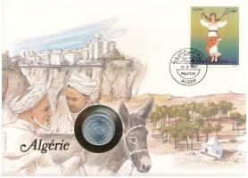 Algéria 1977. 5c Al &quot;FAO&quot; felbélyegzett borítékban, bélyegzéssel, német nyelvű leírással T:UNC Algeria 1977. 5 Centimes Al &quot;FAO&quot; in envelope with stamp and cancellation, with German description C:UNC