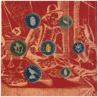 2001. 1Ft-100Ft (7xklf) forgalmi sor dísztokban, "Magyarország pénzérméi" sorozat T:PP kis...