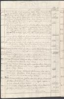 1796 Sajószentpéter városában tombolt tűzvész kárainak összeírása. Hat magyar nyelven beírt oldal, a...