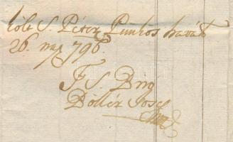 1796 Sajószentpéter városában tombolt tűzvész kárainak összeírása. Hat magyar nyelven beírt oldal, a...