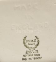 Price Bros Kensington Cottage Ware ház alakú teakiöntő és tejkiöntő, jelzett, kis kopással, m: 7-14 ...