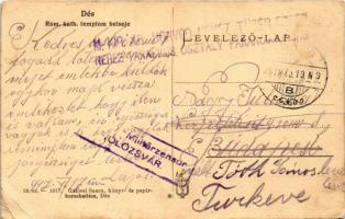 1917 Dés, Dej; Római katolikus templom belső. Gálócsi Samu kiadása / church interior (EK) + "M....