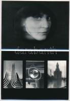 cca 1977 Nagy Csilla: ,,Arcmás" és ,,Monokrómok" című, vintage fotóművészeti alkotásai, feliratozva, ezüst zselatinos fotópapíron, 13x18 cm