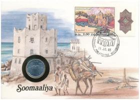 Szomália 1976. 10s felbélyegzett borítékban, bélyegzéssel, német nyelvű tájékoztatóval T:UNC  Somalia 1976. 10 Senti in envelope with stamp, cancellation and a prospectus in german C:UNC