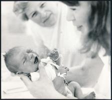 cca 1978 Doris Schiffner lipcsei fotóművész pecsétjével jelzett, vintage fotóművészeti alkotás, ezüst zselatinos fotópapíron, 17,5x19,5 cm