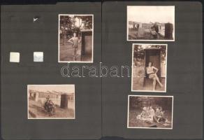 1931 Esztergomi strandfürdőben készült privát felvételek, 5 db vintage fotó, ezüst zselatinos fotópa...