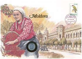 Moldova 1993. 1b Al felbélyegzett borítékban, bélyegzéssel, német nyelvű tájékoztatóval T:UNC 
Mold...