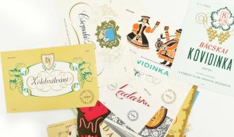 kb 80 db vegyes italos címke nagyrészt jó állapotban boros, vermutos, stb, magyar és külföldi